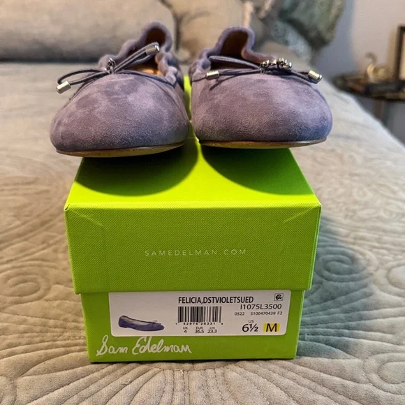 Sam Edelman Women's Purple Suede Flats - Picture 2 of 9